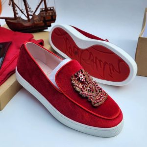 Stylish Men Christian Louboutin Shoe-Red