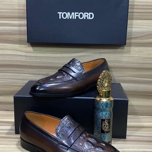 Tomford Men Quality Premium Leather Half Shoe-Brown