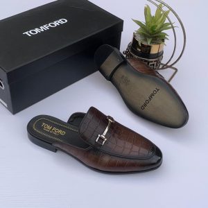 Tomford Men Quality Premium Half Leather Shoe-Brown (Copy)