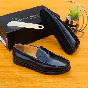 Men Billioniare  Top Quality Leather Shoe-Black