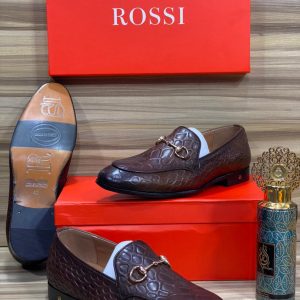 Rossi Men Quality Loafers Shoe-Brown