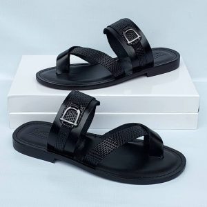 Italian Men Quality Slippers - Black