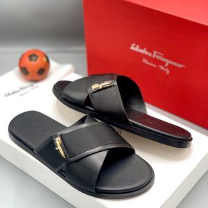 Italian Men Quality Slippers - Black