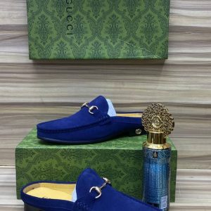 Gucci Italian Men Quality Slippers - Blue