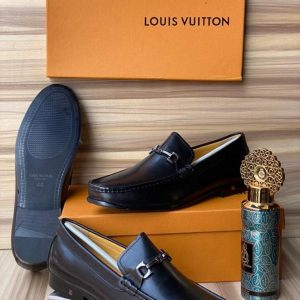 Louis Vuitton Italian Men Quality Slippers - Black