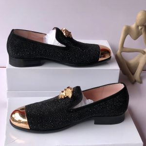 Versace Italian Men Quality Shoe - Black