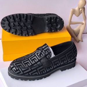 Fendi Italian Men Quality Big Sole Shoe - Black
